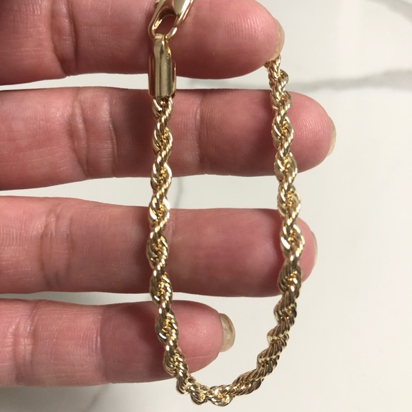 18k Gold Filled Rope Bracelet - Picture 6 of 6